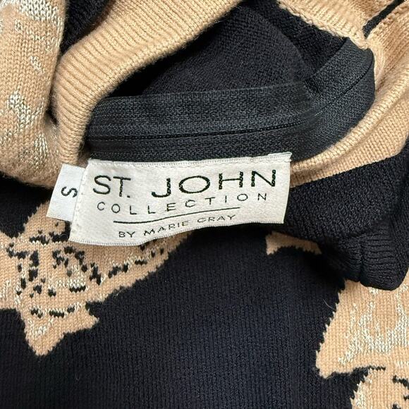 Vtg St. John Knit Elephant Sweater Womens S Marie Gray Santana Knit Intarsia - Picture 6 of 7